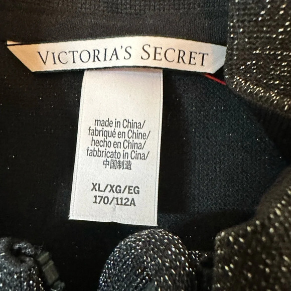 Victoria Secrets Pink Sports Glitter Full Zip Long Sleeve Jacket Top - Picture 6 of 6